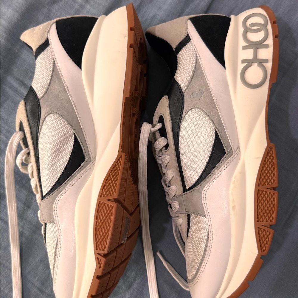 Men’s Jimmy Choo Black and White platform leather Sneakers 11.5 (45)